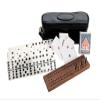 Alex Cramer The Perfect Traveler Classic Domino Set with Leather-Look Travel Case and a Deck of Miniature Playing Cards (Domino Set) view 2