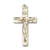 14kt Yellow Gold Crucifix Medal 7/8 x 1/2 inches view 1