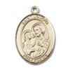 14kt Yellow Gold St. Joseph Medal 3/4 x 1/2 inches view 1