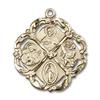 14kt Yellow Gold 5-Way Medal 1 x 7/8 inches view 1