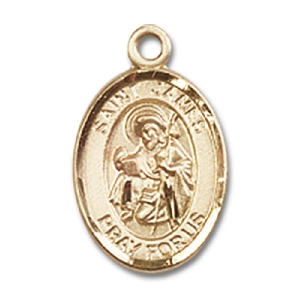 14kt Yellow Gold St. James the Greater Medal 1/2 x 1/4 inches