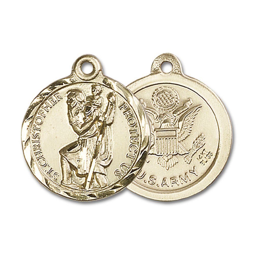14kt Yellow Gold St. Christopher Medal 7/8 x 3/4 inches