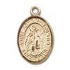 14kt Yellow Gold St. John the Baptist Medal 1/2 x 1/4 inches view 1