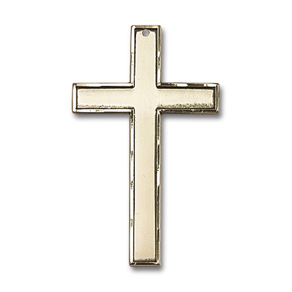 14kt Yellow Gold Cross Medal 1 3/4 X 1 inches