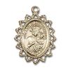14kt Yellow Gold Our Lady of Czestochowa Medal 1 x 3/4 inches view 1