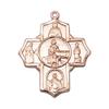 14kt Yellow Gold 5-Way/Special Needs Medal 1 3/8 x 1 1/8 inches view 1