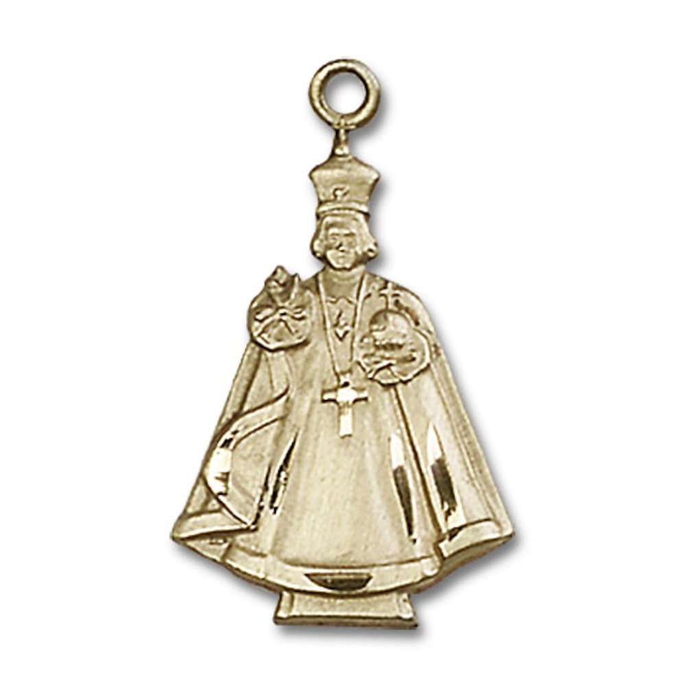14kt Yellow Gold Infant Figure Medal 7/8 x 1/2 inches