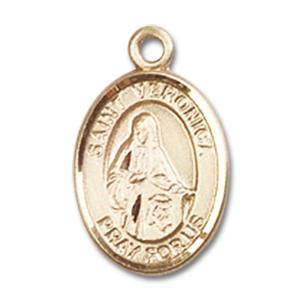 14kt Yellow Gold St. Veronica Medal 1/2 x 1/4 inches
