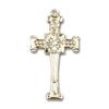 14kt Yellow Gold Cross Medal 1 3/4 x 7/8 inches view 1