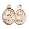 14kt Yellow Gold St. Christopher/Basketball Medal 1/2 x 1/4 inches view 1