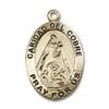 14kt Yellow Gold Caridad Del Cobre Medal 1 x 5/8 inches view 1