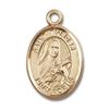 14kt Yellow Gold St. Therese of Lisieux Medal 1/2 x 1/4 inches view 1