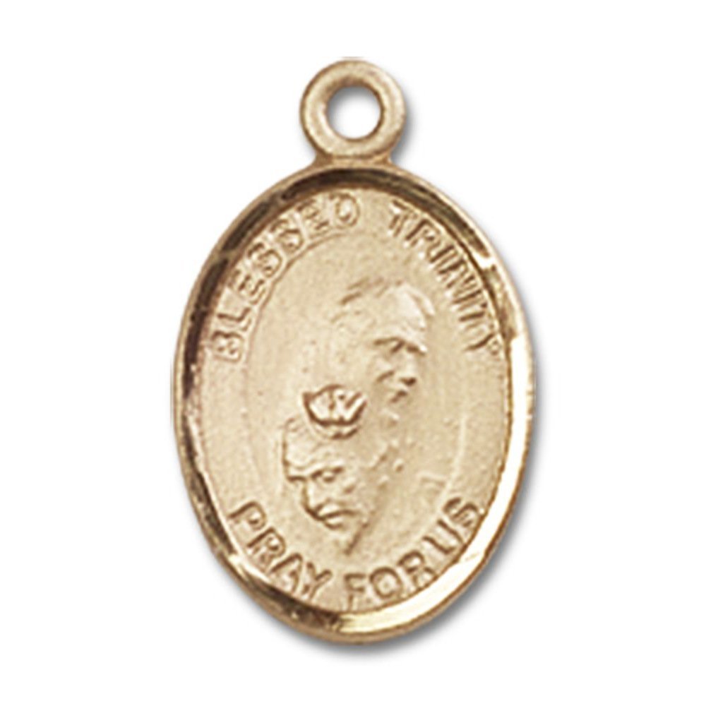 14kt Yellow Gold Blessed Trinity Medal 1/2 x 1/4 inches