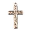 14kt Yellow Gold Cross Medal 1 3/8 X 3/4 inches view 1