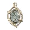 14kt Yellow Gold Miraculous Medal 3/4 x 3/8 inches view 1