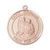 14kt Yellow Gold St. Raphael the Archangel Medal 3/4 x 5/8 inches view 1