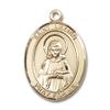 14kt Yellow Gold St. Lillian Medal 3/4 x 1/2 inches view 1