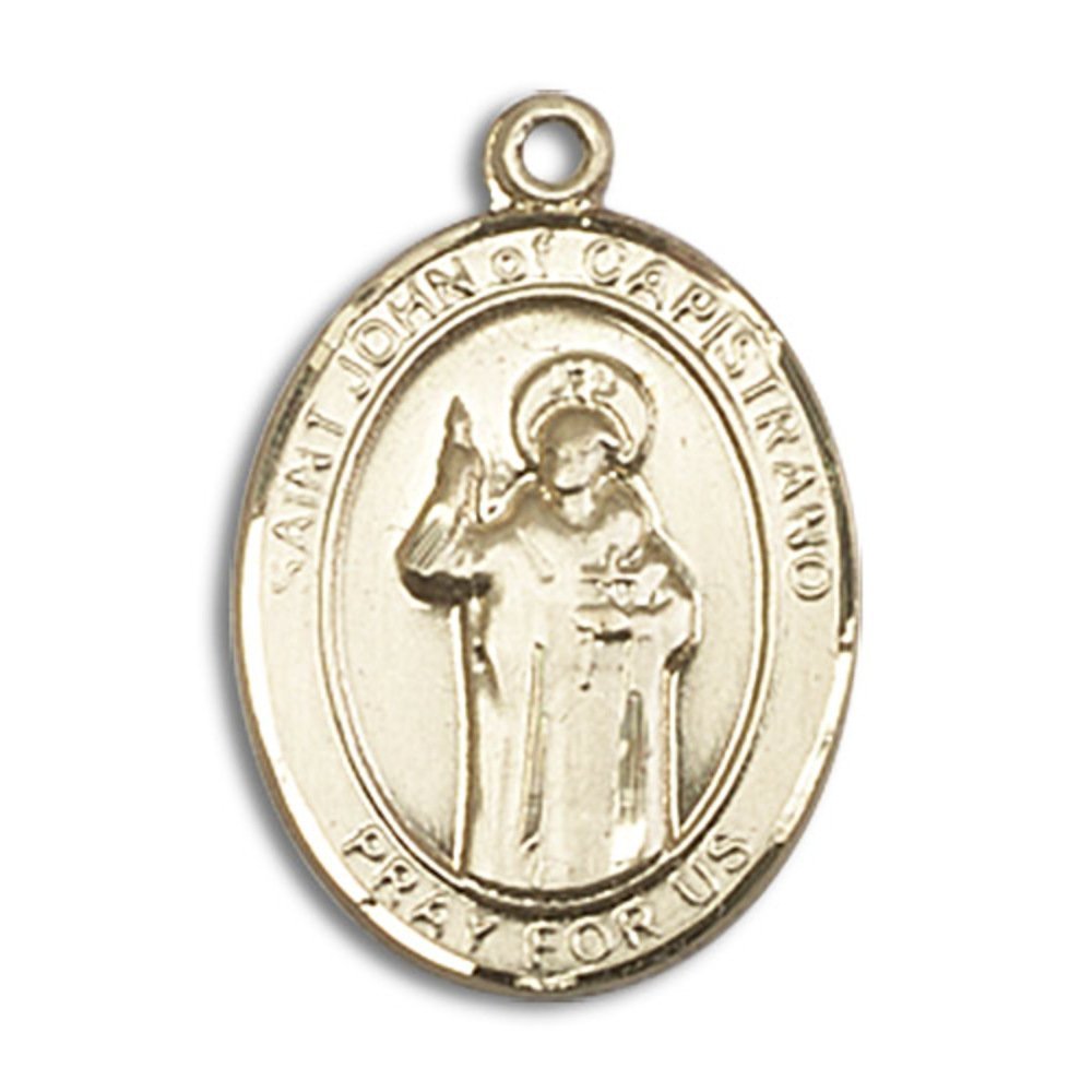 14kt Yellow Gold St. John Of Capistrano Medal 3/4 x 1/2 inches