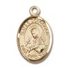 Bonyak Jewelry Saint Medal Collection Gold Filled Mater Dolorosa Pendant 1/2 x 1/4 inches with Gold Filled Lite Curb Chain view 2