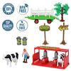 Liberty Imports Pretend Play Dairy Farming Toys Set with Farm Animals, Farmers, Figures and Accessories for Kids (23 Pieces) view 3