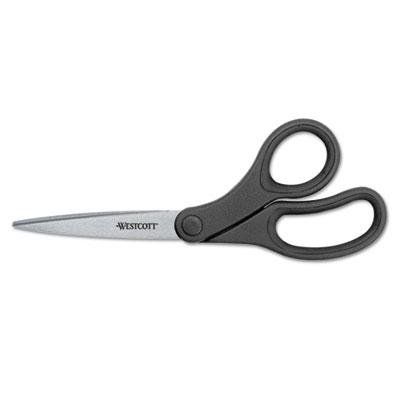 Westcott KleenEarth 8" Bent Basic Handle Scissors, Black