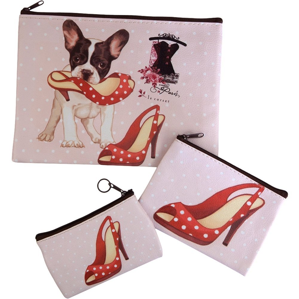 Naughty Pug With Red Shoes Purses Set