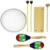 Alfred's Kid's Drum Course, Complete Starter Pack (Drum, Maracas, Woodblock, Mallets, Lesson Book, Audio CD) view 1