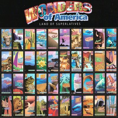 USPS Stamp Wonders of America (Sheet of 40) Postage Stamps 2006 Scott #4033-4072