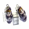 Matryoshka Earrings Miniblings Babuschka Russian Doll Porcelain Ceramic Purple view 2