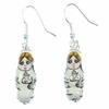 Matryoshka Earrings Miniblings Babuschka Russian Doll Porcelain Ceramic White view 1