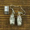 Matryoshka Earrings Miniblings Babuschka Russian Doll Porcelain Ceramic White view 2