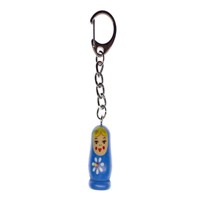 Miniblings Babuschka Matryoshka Russian Doll Wooden Blue