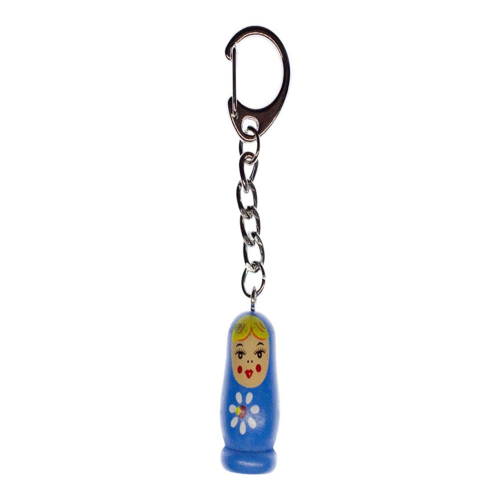 Miniblings Babuschka Matryoshka Russian Doll Wooden Blue