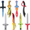Liberty Imports 8 Pack Foam Swords Weapons Toy Set for Kids Cosplay Pretend Role Play Dress Up Accessories - 8 Different Designs Ninja Pirate Warrior Viking Swords Assorted view 1