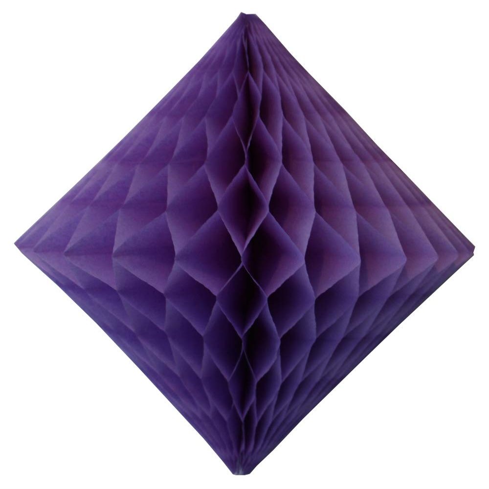 3-Pack 12 Inch Lavender Honeycomb Diamond Decoration