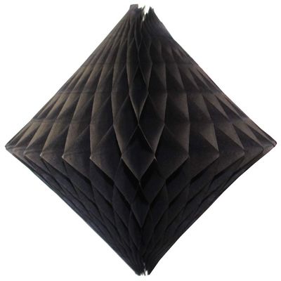 3-Pack 12 Inch Black Honeycomb Diamond Decoration