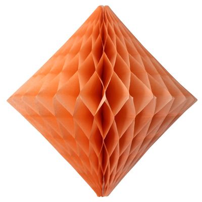 3-Pack 12 Inch Peach Honeycomb Diamond Decoration