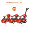 Best Choice Products Kids 3-in-1 Push and Pedal Car Toddler Ride On w/Handle, Horn, Music - Red view 2