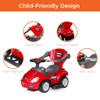 Best Choice Products Kids 3-in-1 Push and Pedal Car Toddler Ride On w/Handle, Horn, Music - Red view 3