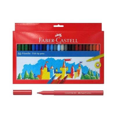 Faber-Castell 554250-50 Felt-Tip Pens - Multicoloured