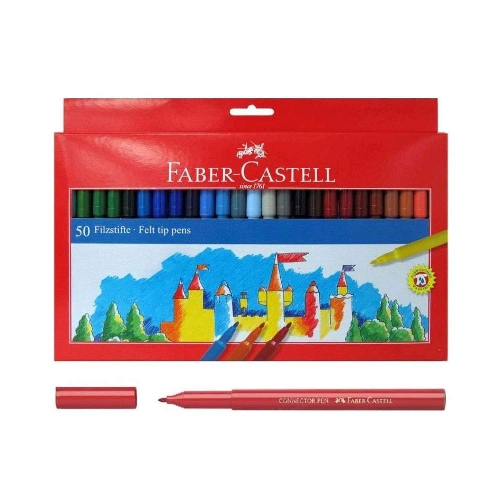 Faber-Castell 554250-50 Felt-Tip Pens - Multicoloured
