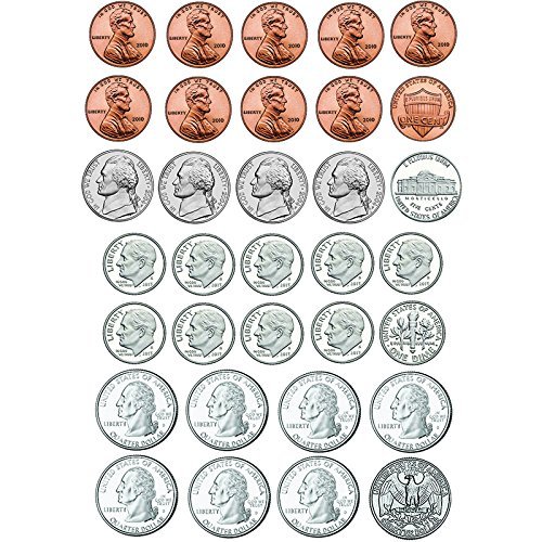 ASHLEY PRODUCTIONS MATH DIE CUT MAGNETS U.S. COINS (Set of 12)
