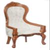 Dollhouse Miniature 1:12 Scale Walnut Victorian Gentleman's Chair #T6418 view 1