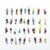 ZJIA OO Gauge 1:75 Scale Mixed Painted Model People Figure for Architecture Layout (Pack of 100) view 1