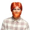 Boland 10103079 Dude 85736 Wig with Beard and Moustache Orange, Unique view 1