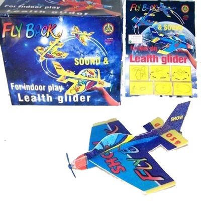 6 Pieces Bulk Lot of Toy Fly Back Toy You Styrofoam Stunt Glider Airplanes with Sound Propeller