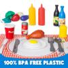120 Piece Deluxe Pretend Play Food Toy Tasty Treats Plastic Cooking and Grocery Shopping Assortment Set view 2