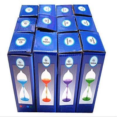 12 Pcs ( One Dozen) Colorful Office Thinking Mini Hand Boiler, Glass Science Energy Transfer, Children Science Experiment, Love Birds Color Meter Hand Boiler