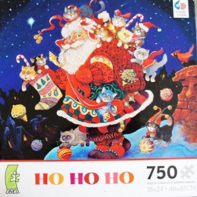 Ceaco Holiday Puzzle HO HO HO Made in USA Puzzle