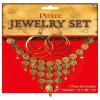 Amscan Gold 840851 Coins Necklace and Hoop Earrings Jewelry Set | 1 Piece, Standard view 1